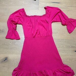 Vibrant Pink boho Dress